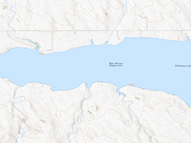 USGS topographic map of Box Butte Reservoir WMA