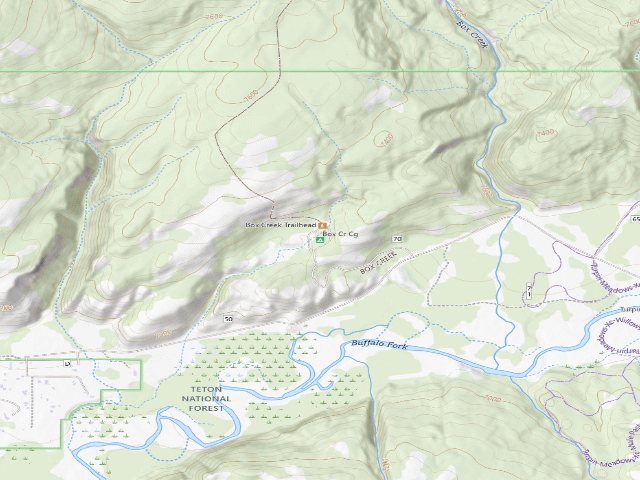 USGS topographic map of Box Cr Cg