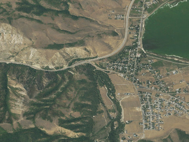 Aerial image of Box Elder Campground