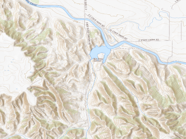 USGS topographic map of Box Elder Canyon WMA