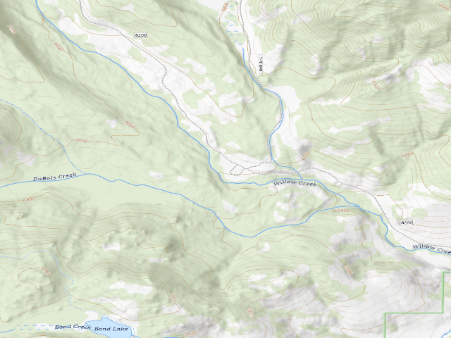 USGS topographic map of Boy Scout Flat Dispersed Site