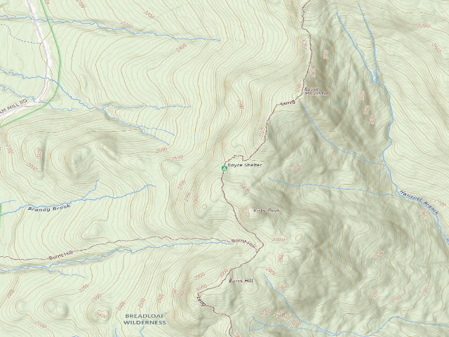 USGS topographic map of Boyce Shelter