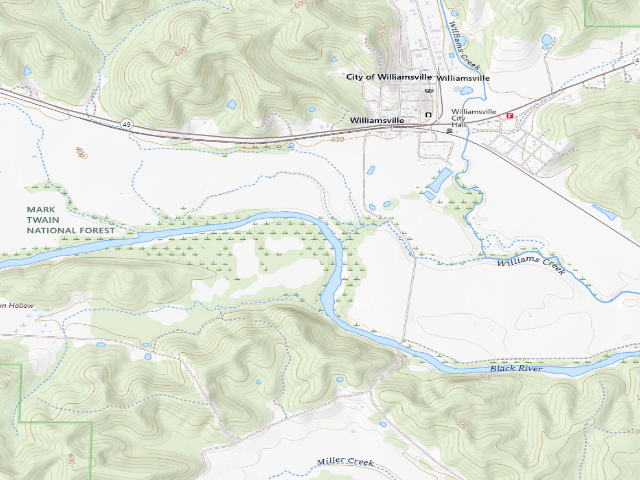 USGS topographic map of Bradley A. Hammer Memorial Conservation Area
