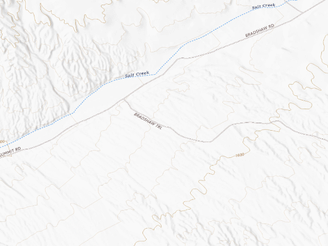 USGS topographic map of Bradshaw Trail National Back Country Byway