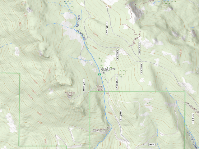 USGS topographic map of Bradys Camp (Family Cg)