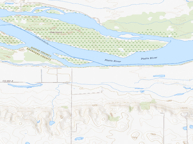 USGS topographic map of Bramble WMA