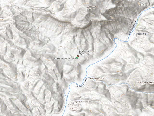 USGS topographic map of Brandenburg Campground