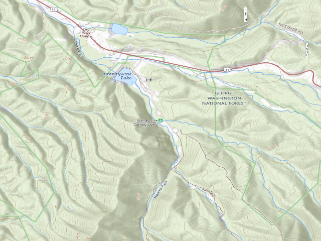 USGS topographic map of Brandywine Campground