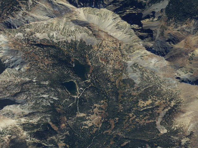 Aerial image of Branham Lakes Campground