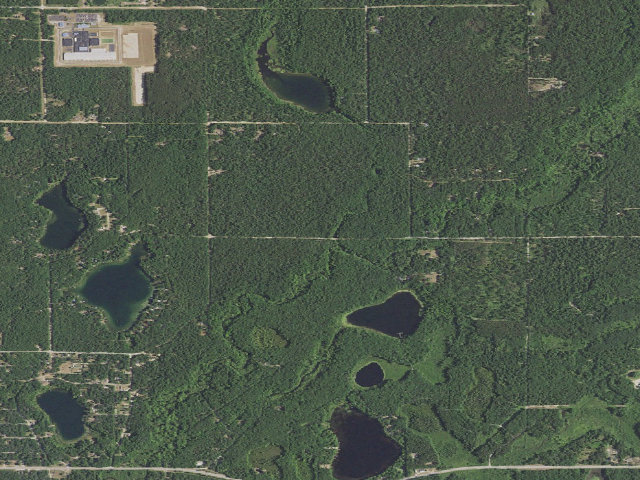 Aerial image of Bray Creek State Forest Campground