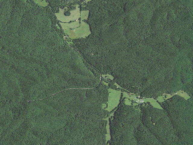 Aerial image of Brazil Creek Trailhead