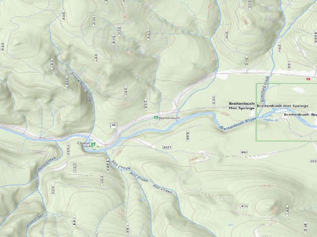 USGS topographic map of Breitenbush Campground
