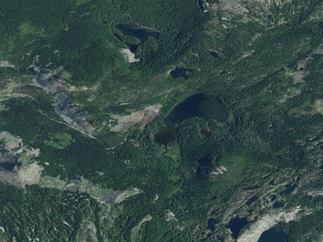 Aerial image of Breitenbush Lake