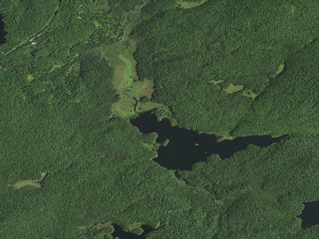 Aerial image of Bridge Brook Pond Campsite 3 (Horseshoe Lake Wild Forest)