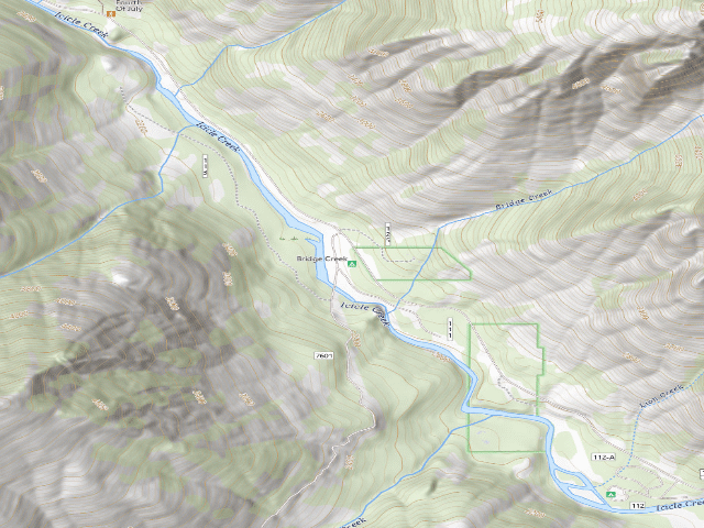 USGS topographic map of Bridge Creek