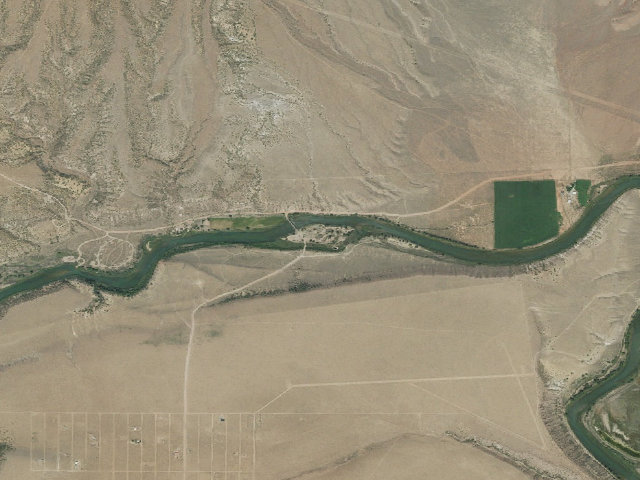 Aerial image of Bridge Hollow Campground (BLM)