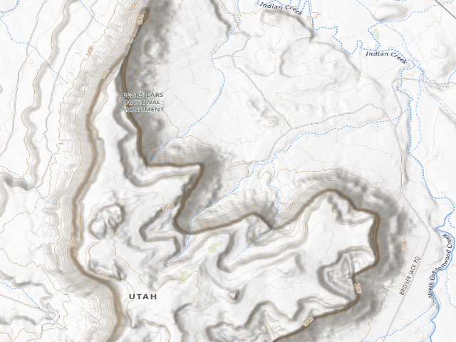 USGS topographic map of Bridger Jack Designated Campsite