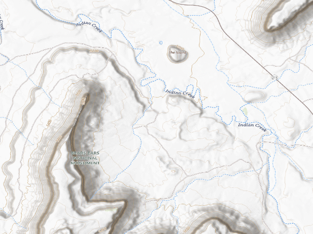 USGS topographic map of Bridger Jack Designated Campsite