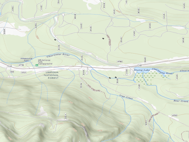 USGS topographic map of Briggs Forest Camp