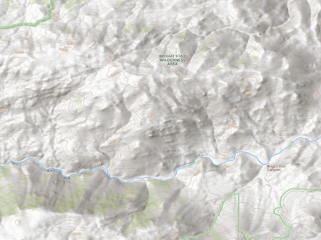 USGS topographic map of Bright Star Wilderness