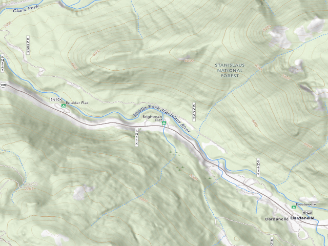 USGS topographic map of Brightman Flat