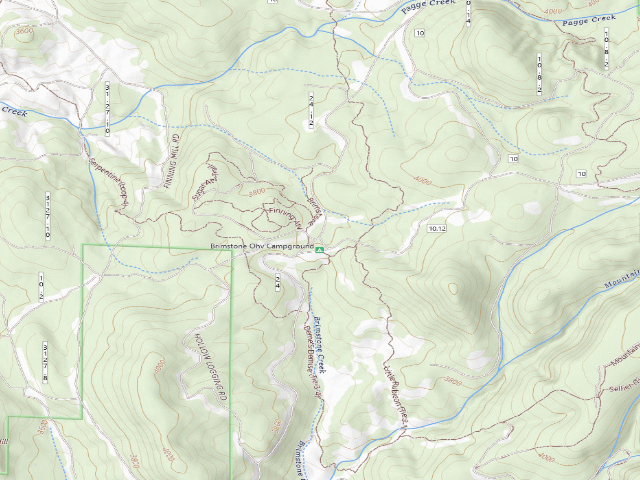 USGS topographic map of Brimstone Ohv Campground