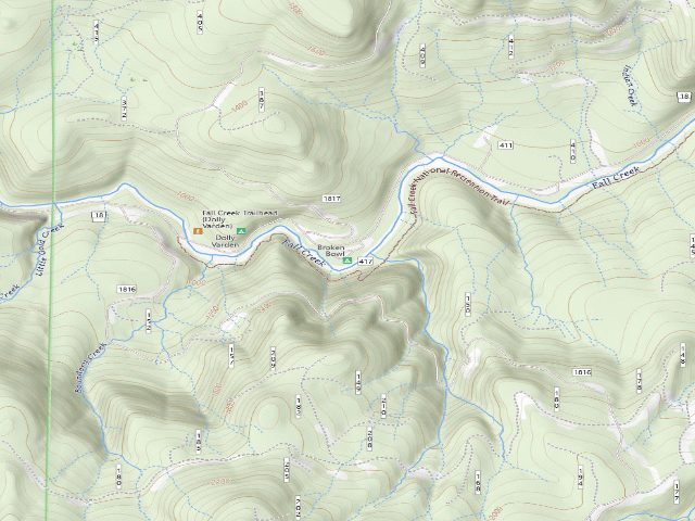 USGS topographic map of Broken Bowl