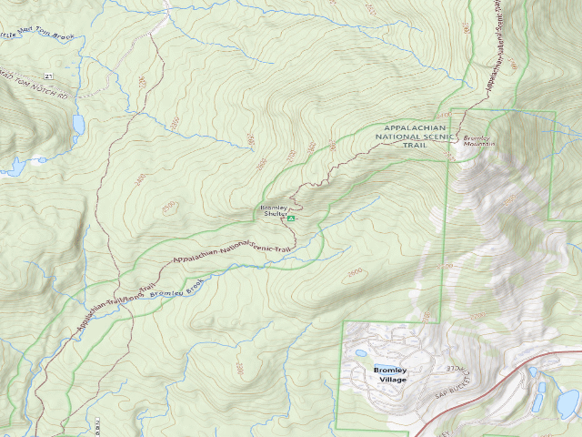 USGS topographic map of Bromley Shelter