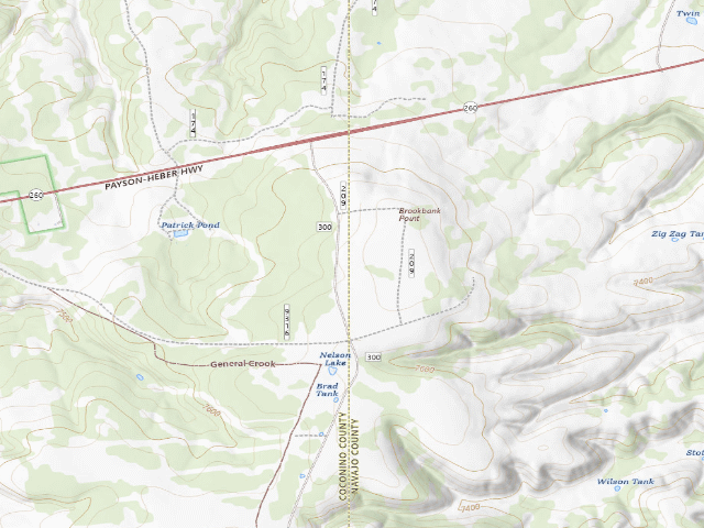 USGS topographic map of Brookbank