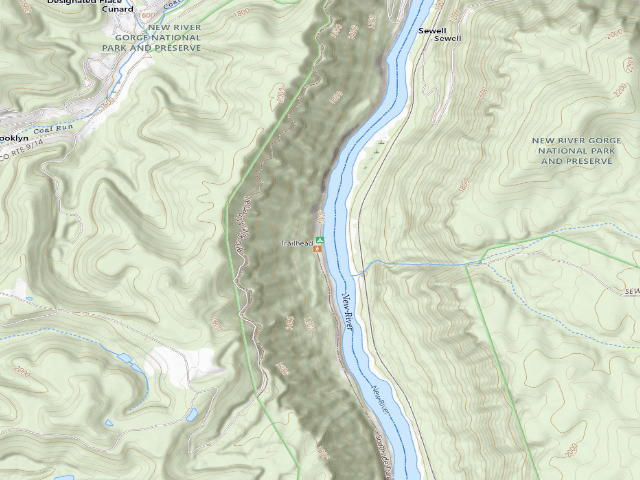 USGS topographic map of Brooklyn Campground