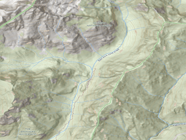 USGS topographic map of Brothers Base Camp