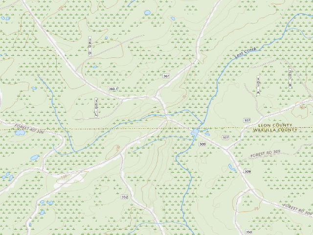 USGS topographic map of Brown House Hunt Camp