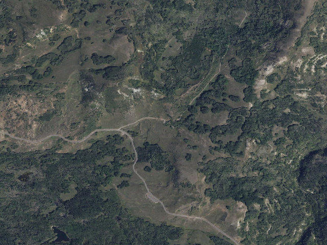 Aerial image of Brown's Hole Trailhead