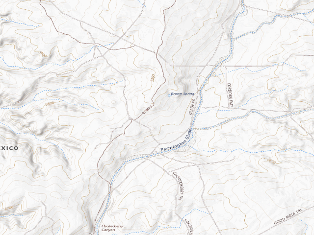USGS topographic map of Brown Springs Campground