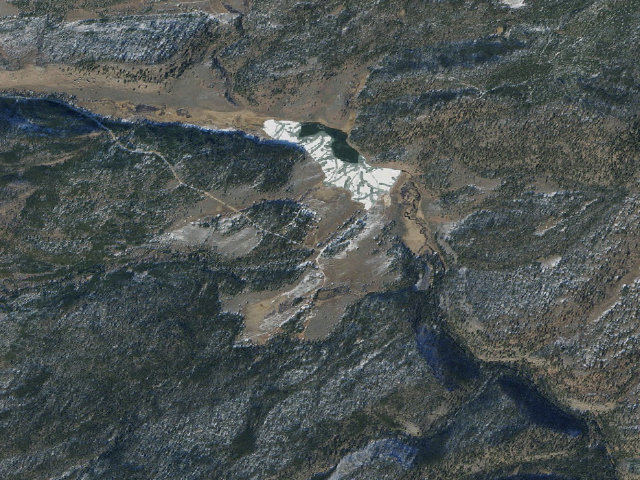 Aerial image of Browne Lake Campground