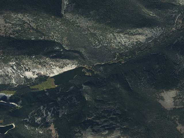 Aerial image of Brownes Lake Dispersed Site