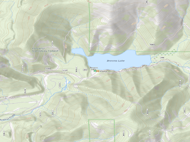 USGS topographic map of Browns Lake