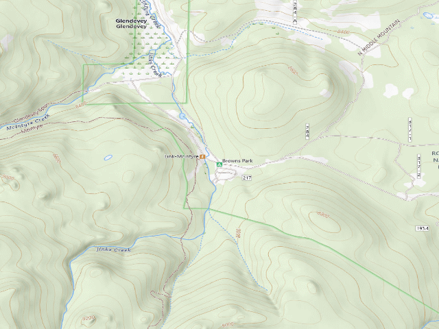 USGS topographic map of Browns Park