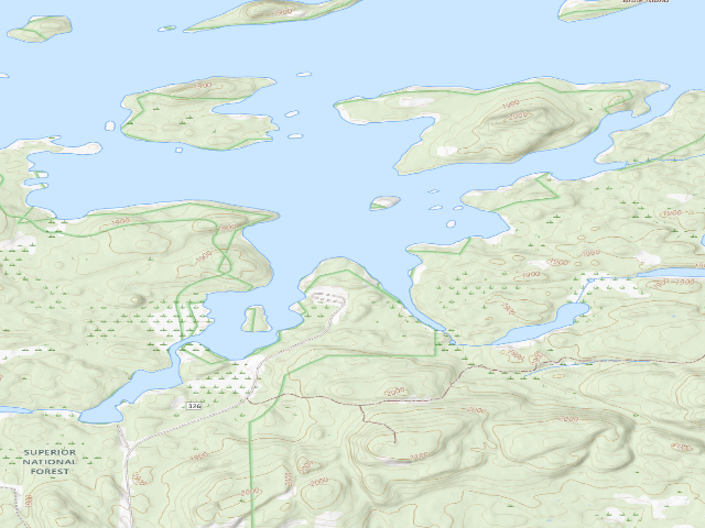 USGS topographic map of Brule Lake Site #1