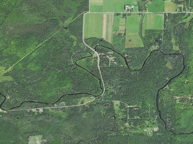 Aerial image of Brule River Campground