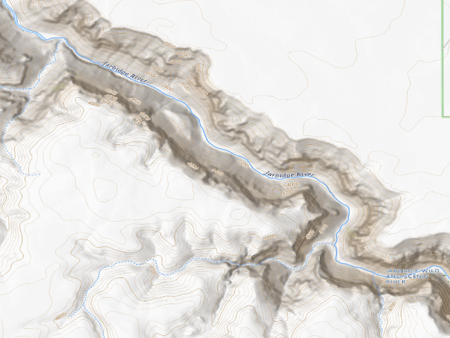 USGS topographic map of Bruneau-Jarbidge Rivers Wilderness Area