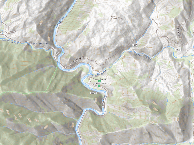 USGS topographic map of Brush Creek