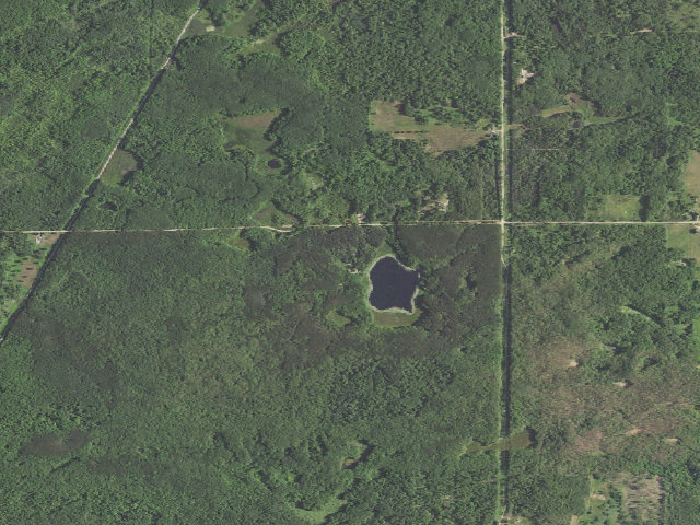 Aerial image of Brush Lake Campground