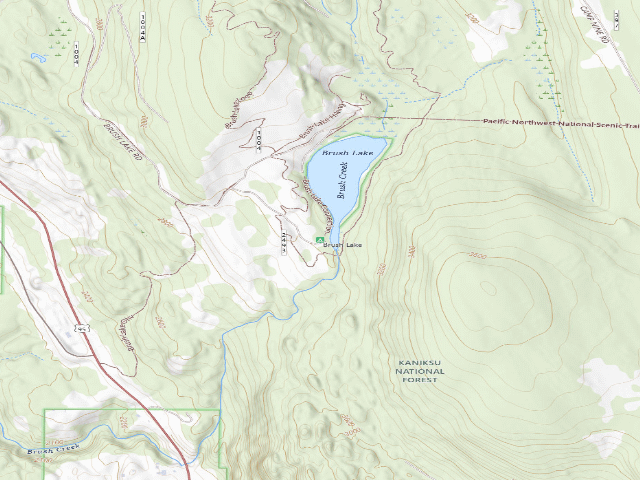 USGS topographic map of Brush Lake