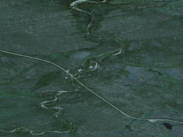 Aerial image of Brushkana Creek Campground (Denali Highway MP 104.5)