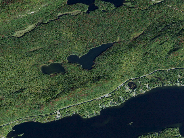 Aerial image of Bubb Lake Designated Tent Site 1 (Fulton Chain Wild Forest)