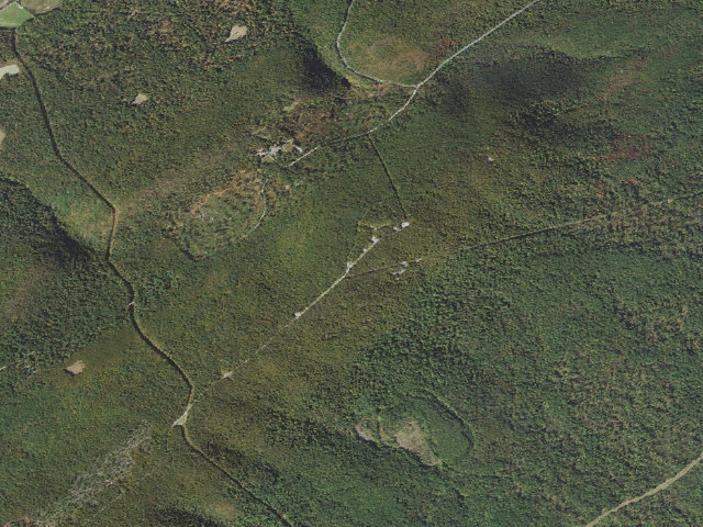Aerial image of Buchanan State Forest roadside campsite BV008 Clarks Knob