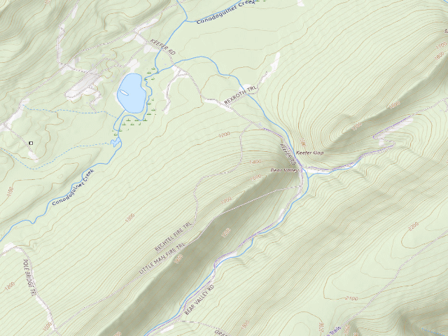 USGS topographic map of Buchanan State Forest roadside campsite BV016 Ski Tral