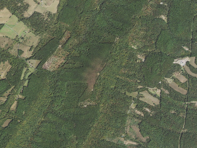 Aerial image of Buchanan State Forest roadside campsite CV001 Big Mountain Road