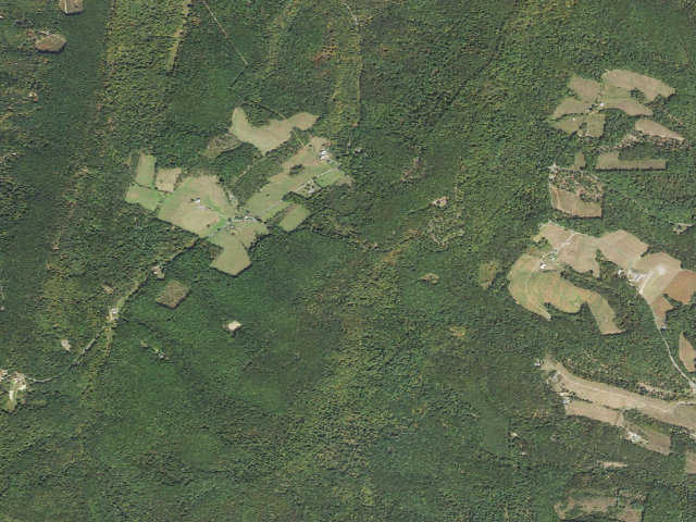 Aerial image of Buchanan State Forest roadside campsite CV018 Scalp